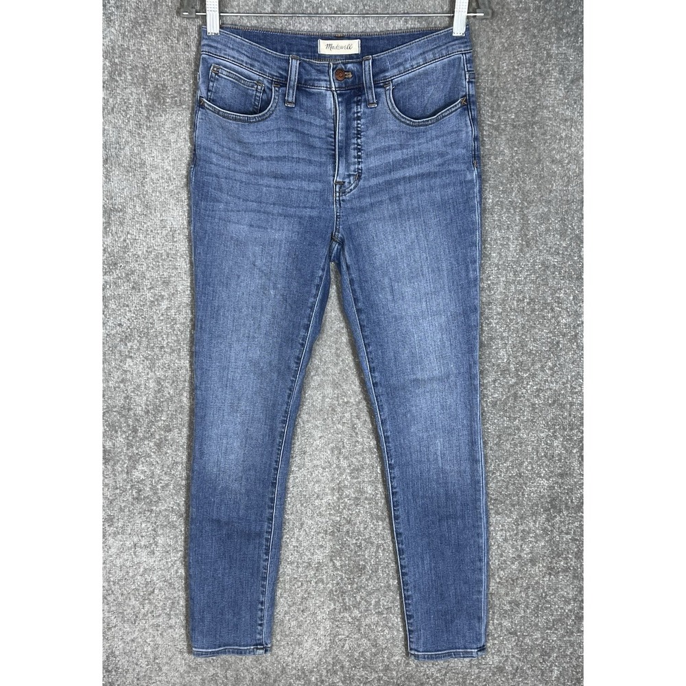 Madewell 9" Mid Rise Skinny Jeans Womens Sz 27 Blue Medium Wash Stretch Pockets